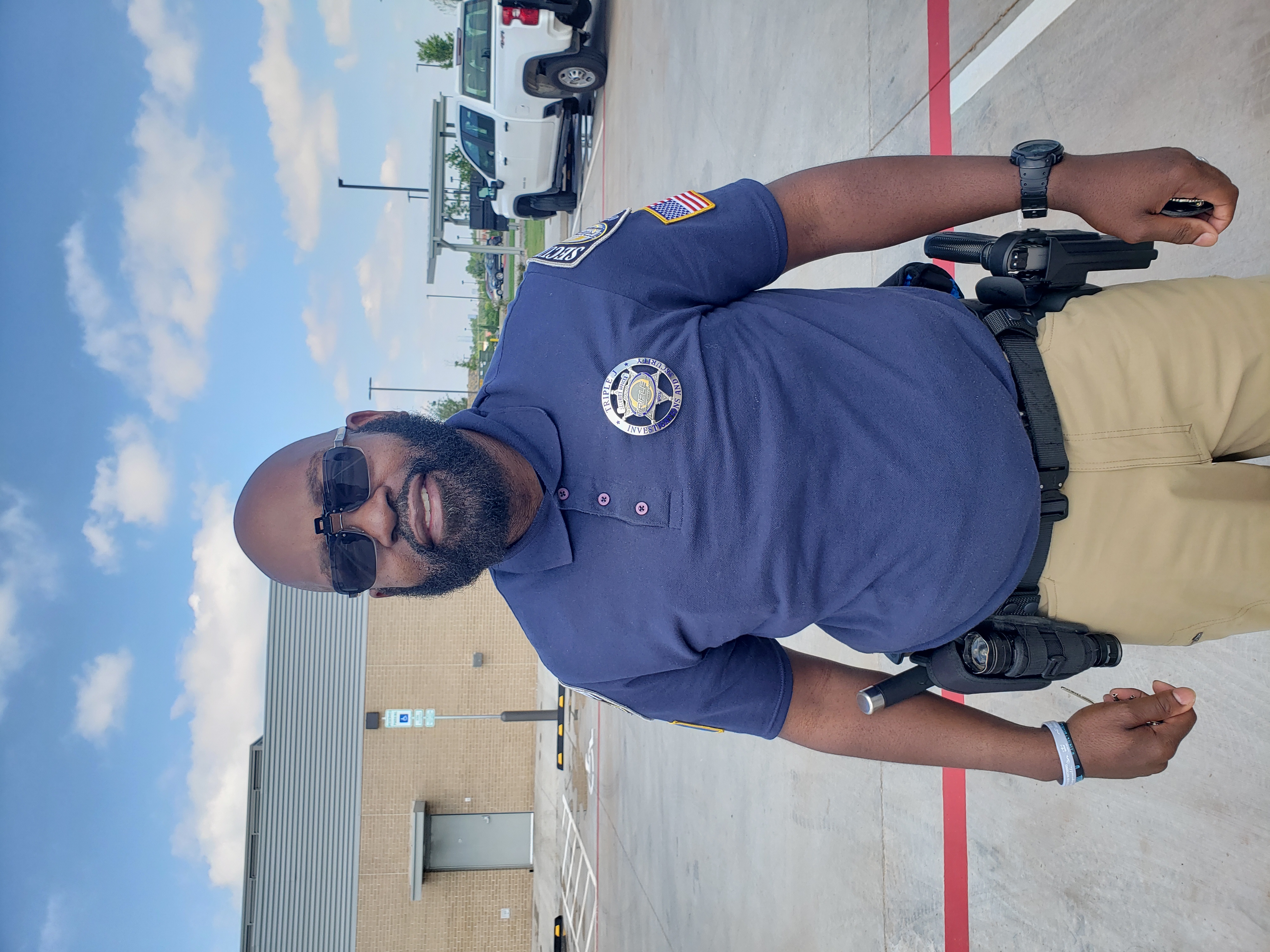 Officer Chemichael Nunley at Midwest City Whataburger opening